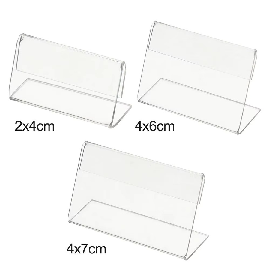 10er Set Acryl Kartenhalter und Preisschild-Clips aus Kunststoff in Transparent - Bild 5