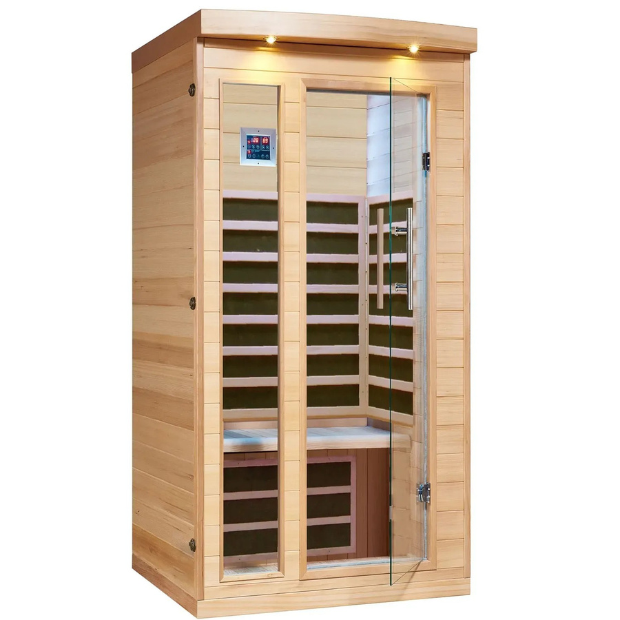 Canadian Spa Infrarotkabine Chilliwack für 1 Person mit Soundsystem und LED, braun, H x B x T: 191 x 102 x 97 cm - Bild 2