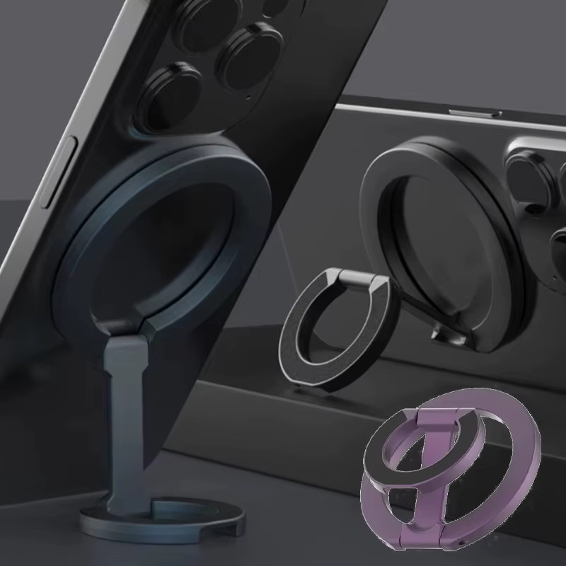 KAFNHCKA Magnetischer Telefonringhalter in Weiß, Doppelseitiger Handy-Ständer und faltbarer Halter für Apple MagSafe, kompatibel mit iPhone 17, 16, 15 - Bild 2