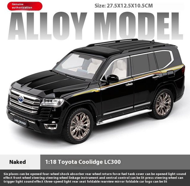 Maisto Toyota Land Cruiser LC300 SUV, Druckgussmodell, 1:18, schwarz, ab 18 Jahre - Bild 1