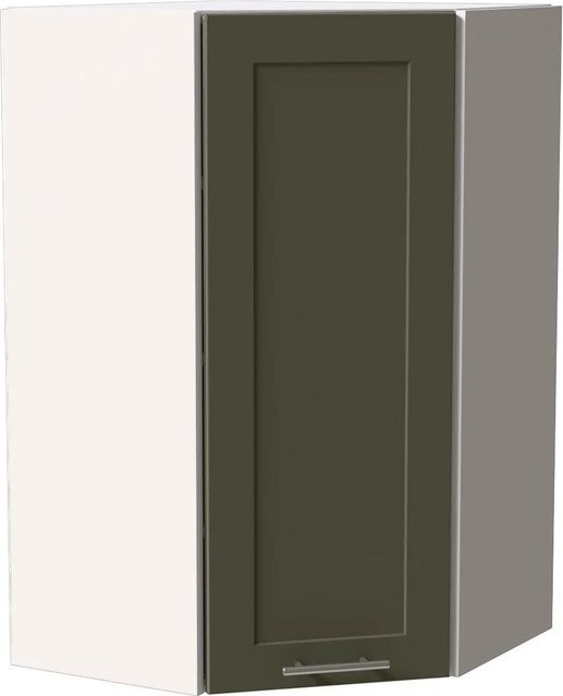 Feldmann-Wohnen Hängeschrank Oslo W4/10/60 Küchenschrank in Weiß und Reed Green Matt mit Soft-Close-Türen, B/T/H: 60 x 60 x 96 cm - Bild 1