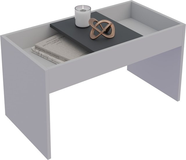 VCM Beistelltisch Mantila aus Holz mit Holzstruktur-Nachbildung, H x B x T: 39 x 71 x 36 cm - Bild 1