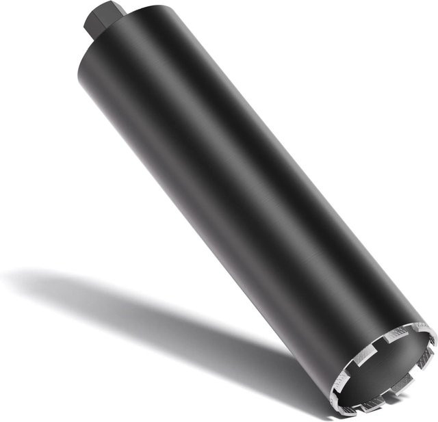 Wiltec Diamantbohrkrone Mesh für Beton, Durchmesser: 127 mm, Länge: 450 mm, Anschluss: 1 1/4 Zoll, Farbe: Schwarz - Bild 1