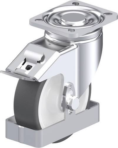 Blickle Stahlblech-Lenkrolle LH-POTH 125R-1-FI-FS in Silber, Rad-Durchmesser: 125 mm, Tragfähigkeit: 350 kg - Bild 1