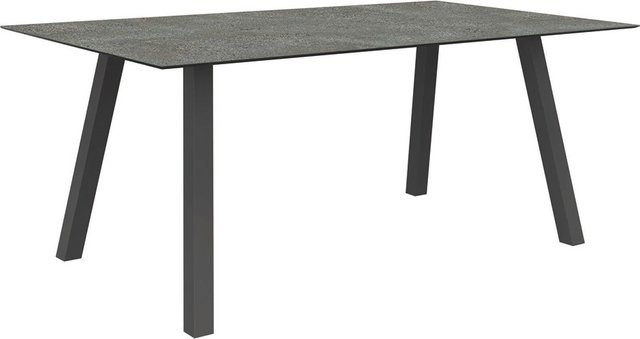 Stern Tisch Interno aus Aluminium in Graphit mit Silverstar 2.0 Flint Tischplatte, B: 180 cm, T: 100 cm - Bild 1