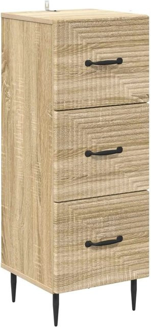 vidaXL Schubladenschrank Sonoma-Eiche im Vintage-Stil, Farbe Braun, B/T/H: 33 x 34,5 x 89,5 cm - Bild 1
