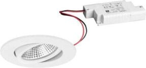 Brumberg LED-Einbaustrahler rund in Weiß, dimmbar, IP65, warmweiß - Bild 1