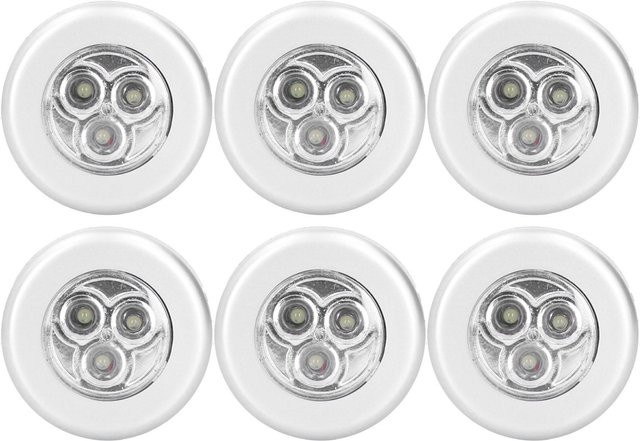 GoolRC 6er Set LED Schrankbeleuchtung mit Touch Control und hydraulischen Scharnieren in Weiß - Bild 1