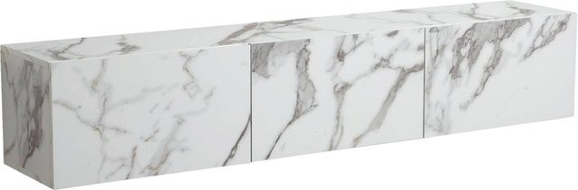 Wohnling Lowboard modern in Weiß mit Marmor-Optik, B/H/T: 160 x 30 x 30 cm - Bild 1