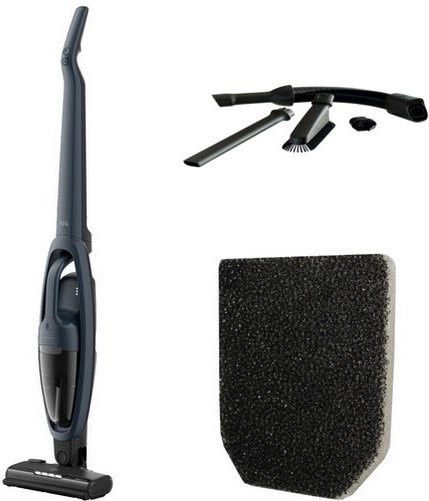 AEG Stielstaubsauger AS52CB18DB Bundle in Denim Blue inklusive QX9 Home&Car Kit, beutellos mit waschbarem Filter und Anti-Tangle-Roller - Bild 1