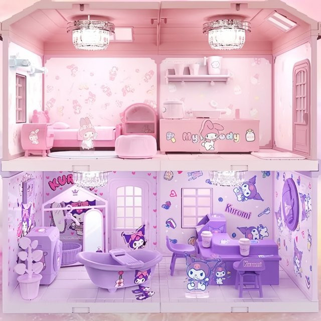Sanrio Kuromi My Melody Zubehör, Küchen- und Café-Modell Ornamente - Bild 1