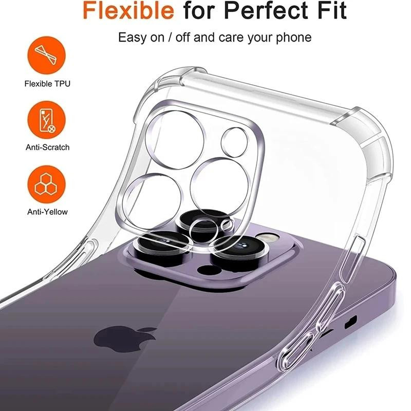 Stoßfeste transparente Silikon Handyhülle mit Linsenschutz für iPhone Modelle von iPhone 11 bis iPhone 17 Air von LUJING-Treasure Bag - Bild 7