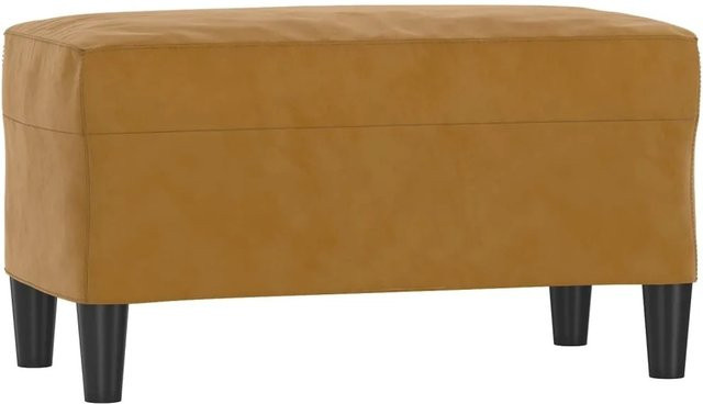 vidaXL Sitzbank aus Samt in Braun mit Holzbeinen, B/T/H: 70 x 35 x 41 cm - Bild 1