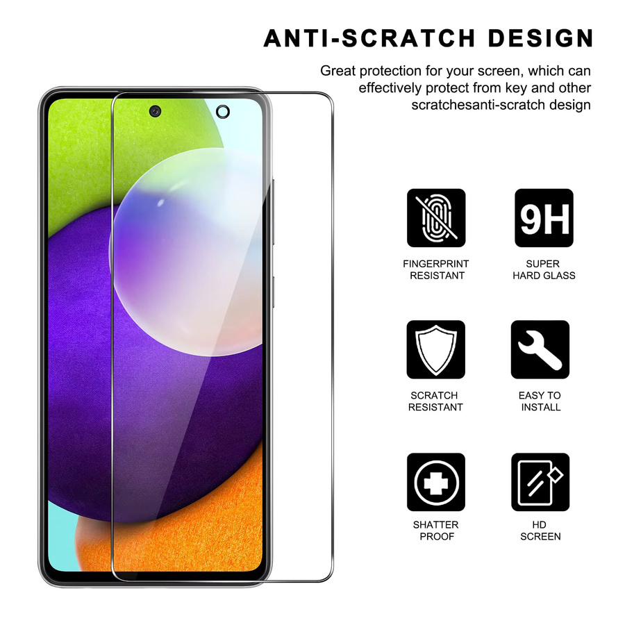 Samsung Displayschutzfolie aus gehärtetem Glas für Galaxy A52s 5G, transparent - Bild 2
