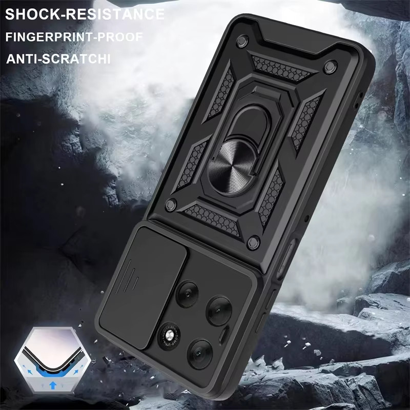 Stoßfeste Rüstung-Schutzhülle für Motorola Moto G56 G86 5G G15 G35 G55 G75 G85 G04 G24 G54 G84 E14 E15 mit Kameraschutz in Blau und Schwarz - Bild 4