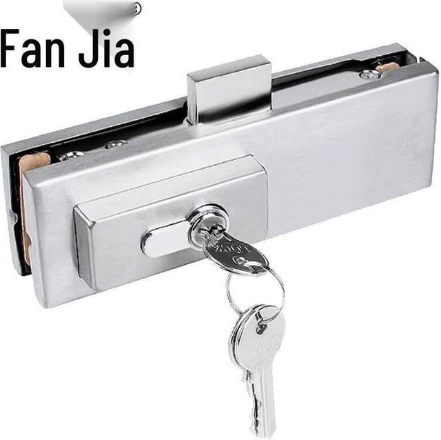 Bodenverriegelung für rahmenlose Glastüren mit quadratischer Zunge in Silber - Bild 1
