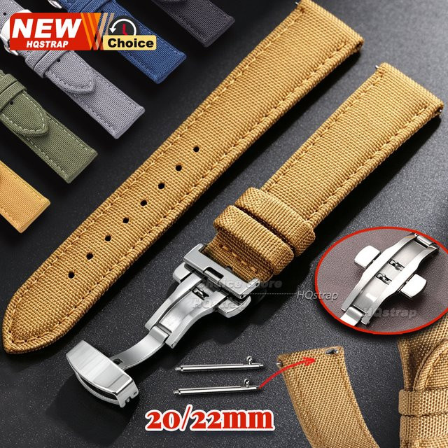 HQstrap Uhrenarmband Nylon, Schmetterlingsverschluss, Unisex - Bild 1