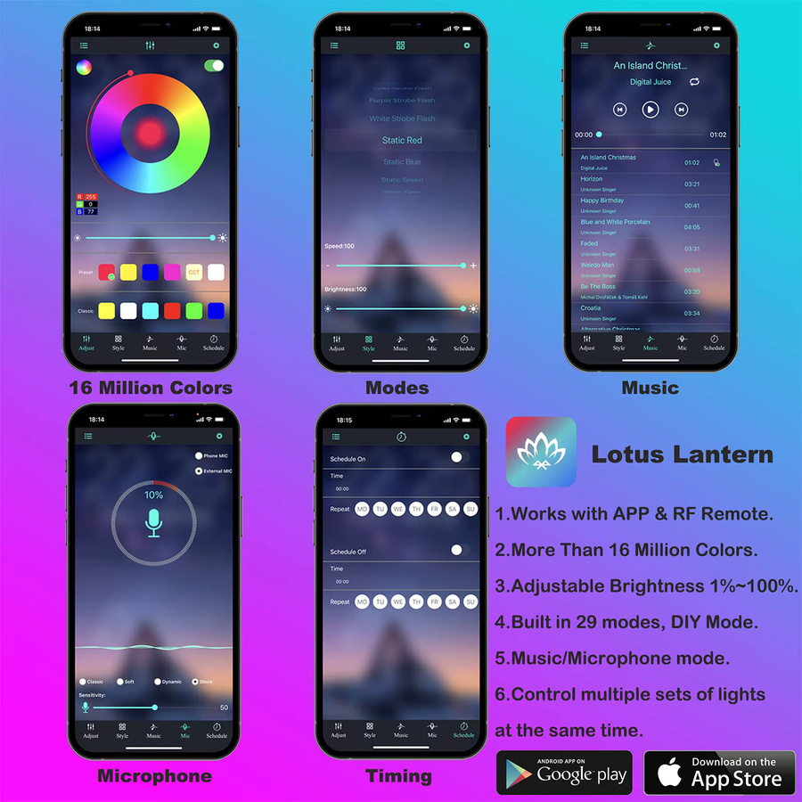 KIEND RGB LED Auto Innenraum Umgebungsbeleuchtung mit App-Steuerung und Fernbedienung, Neon Flex Atmosphäre Kit in Multicolour - Bild 4