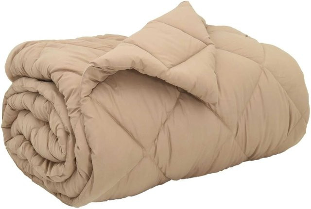 vidaXL Winterbettdecke aus Mikrofaser in Beige, B/L: 155 x 220 cm - Bild 1