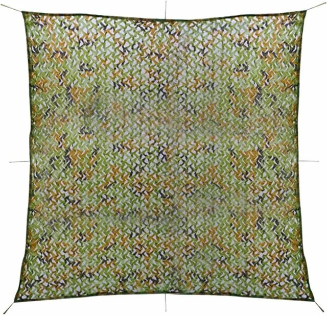 vidaXL Tarnnetz mit Aufbewahrungsbeutel in Grün und Multicolour aus Polyester, B x B: 6 x 6 m - Bild 1