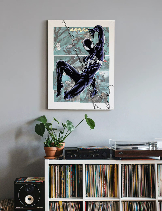 KAYOU Venom Symbiote Spider-Man Superhelden-Poster als moderne abstrakte Comic-Illustration in Schwarz - Bild 5