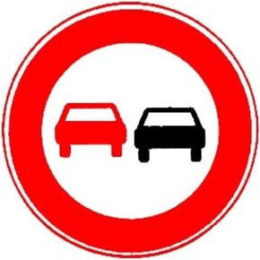 ADCO Überholverbot Verkehrszeichen Ronde 600mm in Rot aus Aluminium - Bild 1