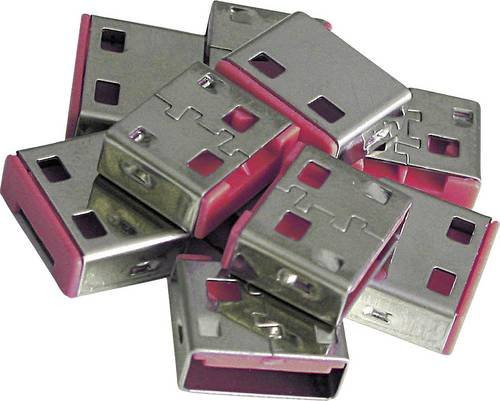LINDY USB-Lock Diebstahlschutz für USB-A Ports, 10er Set, Rosa - Bild 1