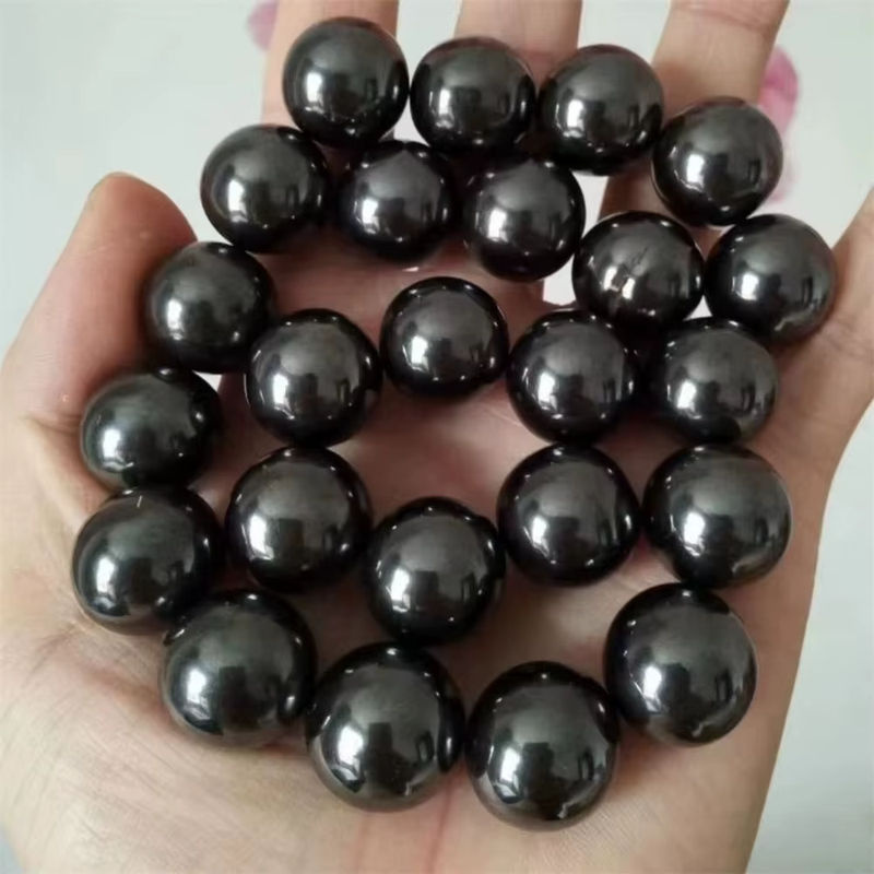 Magnetit Kristallkugel in Schwarz für Feng Shui Dekoration, Durchmesser: 1,8 cm bis 2 cm - Bild 3