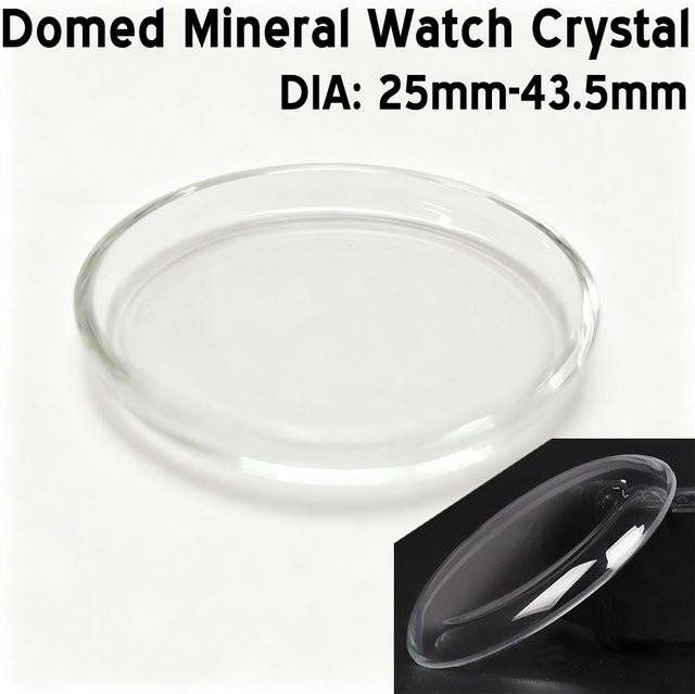 DAHASE Uhrenglas Mineralglas, rund, klar, 25mm bis 43,5mm, AR-beschichtet - Bild 1