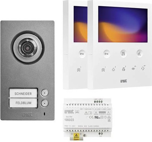Urmet 2Voice Comfort Video-Türsprechanlage Kabelgebunden Komplett-Set in Weiß - Bild 1