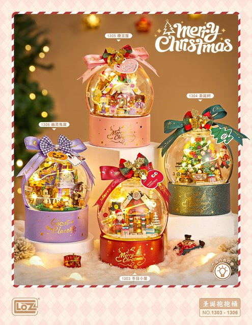 LOZ Weihnachts Kabine Bausteine Dekoration, Fantasy, Kunststoff, Bunt / Mehrfarbig - Bild 1