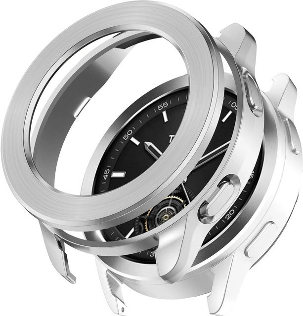 Xiaomi Smartwatch Armband Abdeckung, Uhren Lünette Ring, Silber - Bild 1