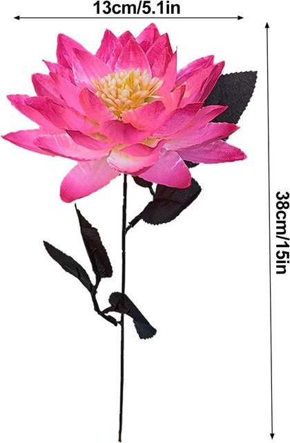 Künstliche Lotusblume von KONNWEI als Tischdekoration für Hochzeiten und Partys, Höhe: 38,0 cm, Breite: 13,0 cm, Tiefe: 13,0 cm - Bild 1