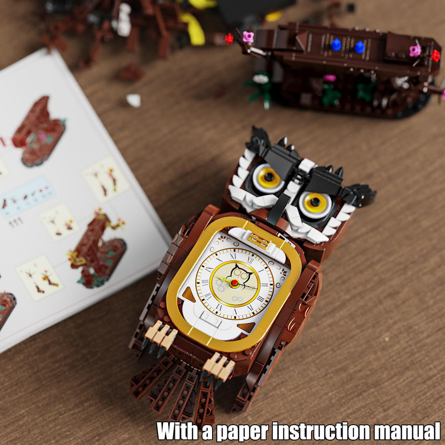 Yiran toy Eulen-Uhr Bausteine 964 Teile Spielzeug-Set - Bild 5