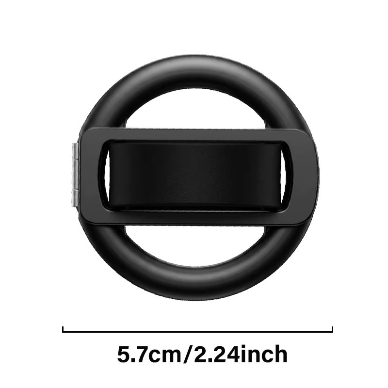 WSSHE Magnetischer faltbarer Telefonhalter aus Silikon mit 360 Grad drehbarer MagSafe-Funktion in Schwarz - Bild 4