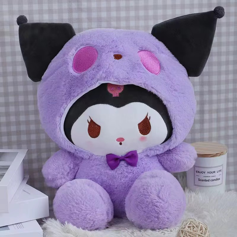 Sanrio Kuromi Plüschtier, Lila, Kapuzenpuppe, Kuscheltier - Bild 2