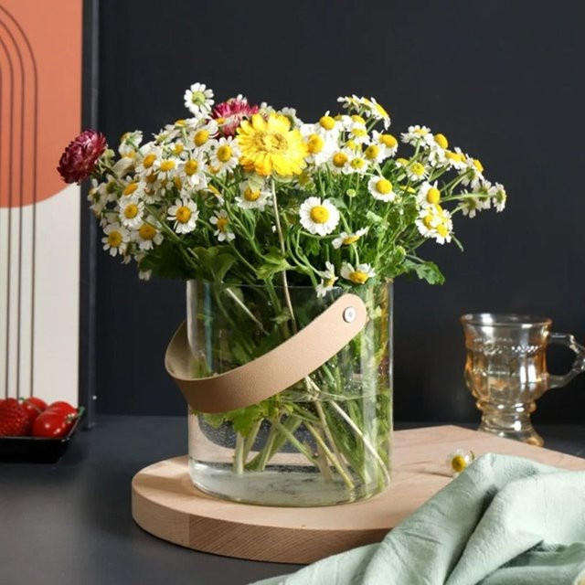 Multifunktionaler transparenter Blumentopf aus Kunststoff mit Griff als Aufbewahrungseimer oder Eiskübel - Bild 1