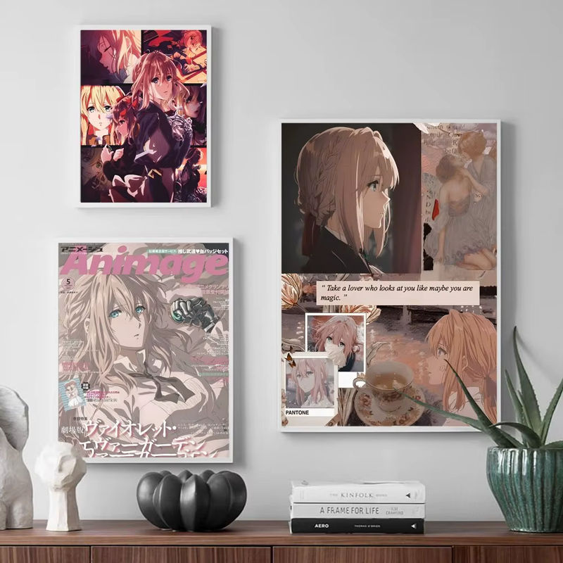 Wasserdichte DIY Anime Aufkleber Ever Garden in Lila und Mehrfarbig für Wandgestaltung und Dekoration - Bild 5
