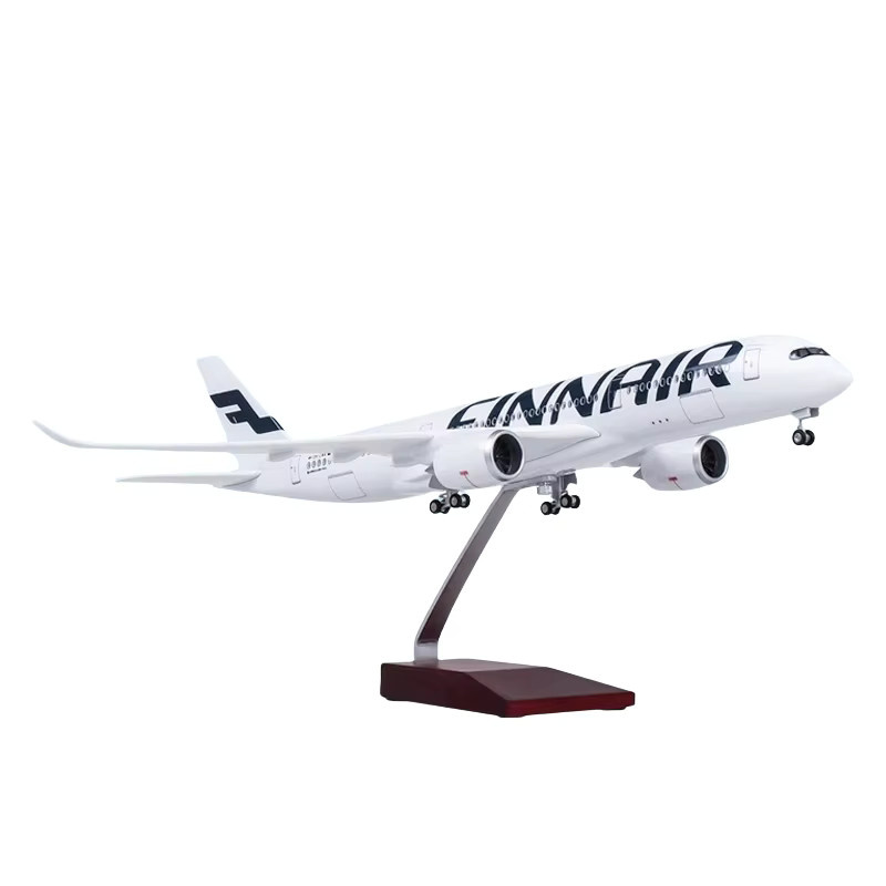 ZOCO Flugzeugmodell A350 Finnair Airways, 1/142 Maßstab, mit Beleuchtung und Rädern, Harz - Bild 2