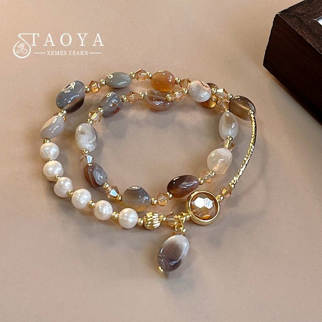 Taoya Armband, Natursteinperlen, Perlenmetall, Damen - Bild 1