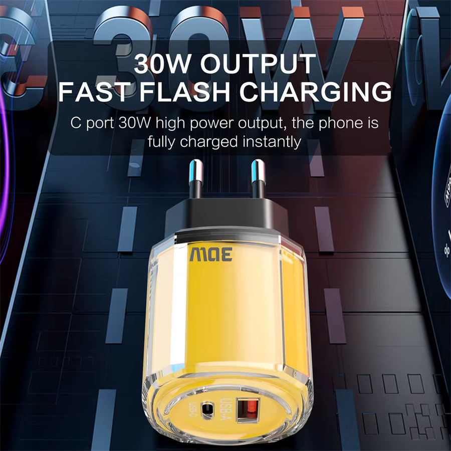 Maerknon 30W USB Typ C Ladegerät mit PD Schnellladefunktion und Quick Charge 3.0 in Blau - Bild 3