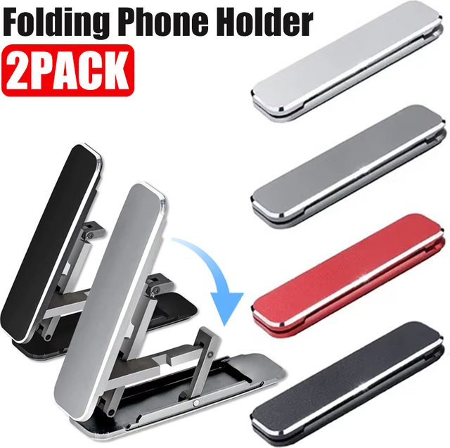 BAPPSUS Tragbarer Mini Handy Ständer aus Aluminiumlegierung, Ultra-Dünner faltbarer Universal Halter für iPhone und Xiaomi - Bild 1