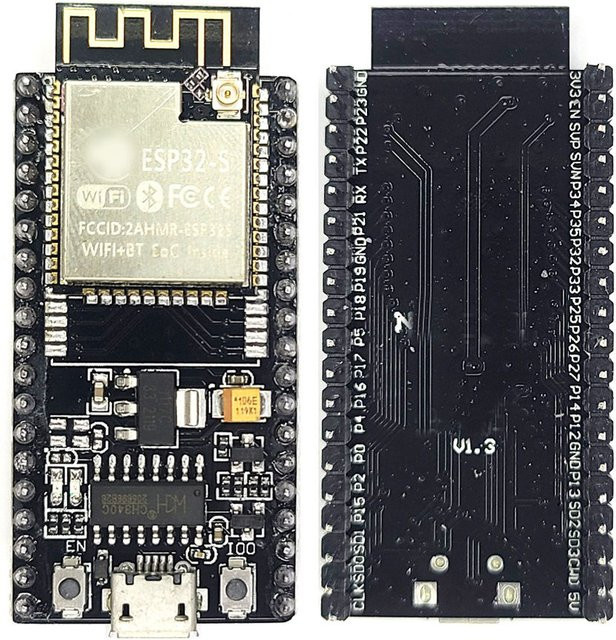 ESP32S V1.3 Entwicklungsboard mit 2,4G Wifi und Bluetooth, Wireless DIY Internet der Dinge Smart Home Modul mit Extend Port, Schwarz - Bild 1