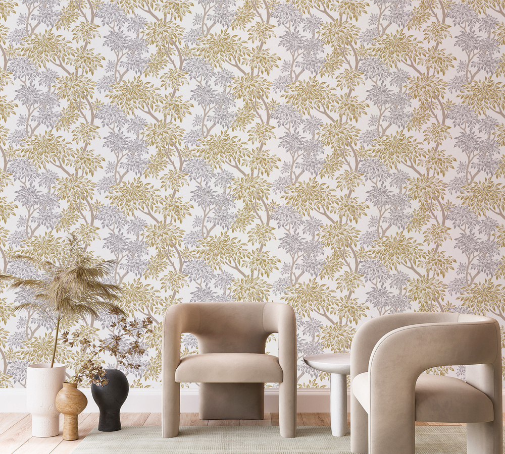 Tenue de Ville Wallpaper Panache Ghost abstrakte florale Vlies Tapete Multicolour - Bild 1
