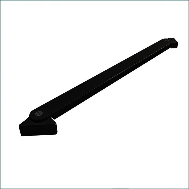 AICA Wandhalterung für Duschkabinen und Walk In Glaswände, Schwarz, Chrom Glänzend, 50 cm, für 6-8 mm Glasstärke - Bild 1
