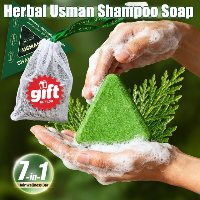 Sevich Usman Grass Herbal Shampoo Soap, 120g, Unisex - Bild 1