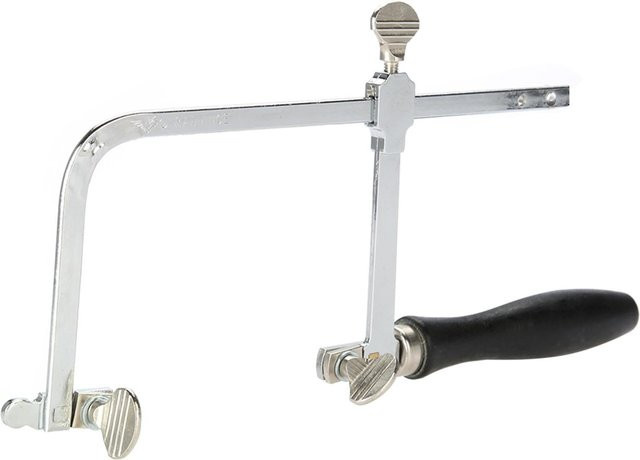 TOMTOP JMS Einstellbarer U-Shape Sägebogen mit 12 Spiralsägeblättern in Weiß und Silber - Bild 1