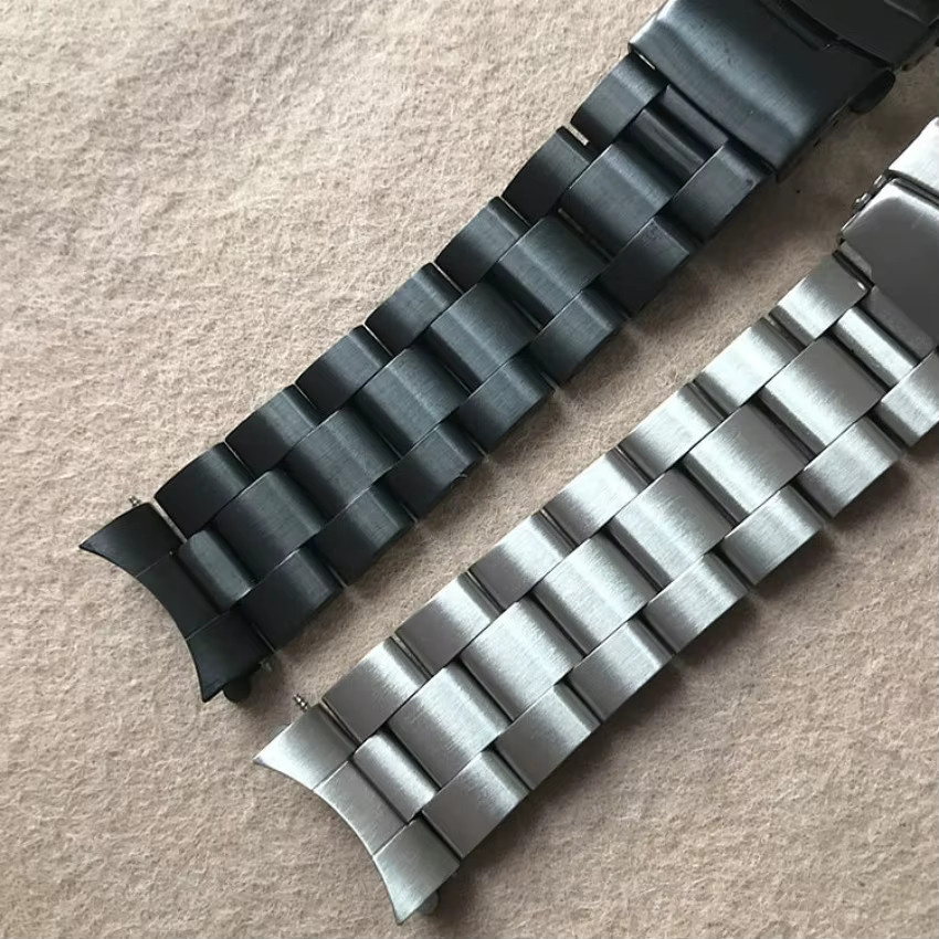 MULILAI Uhrenarmband Edelstahl, Silber, Herren, 20mm 22mm - Bild 3