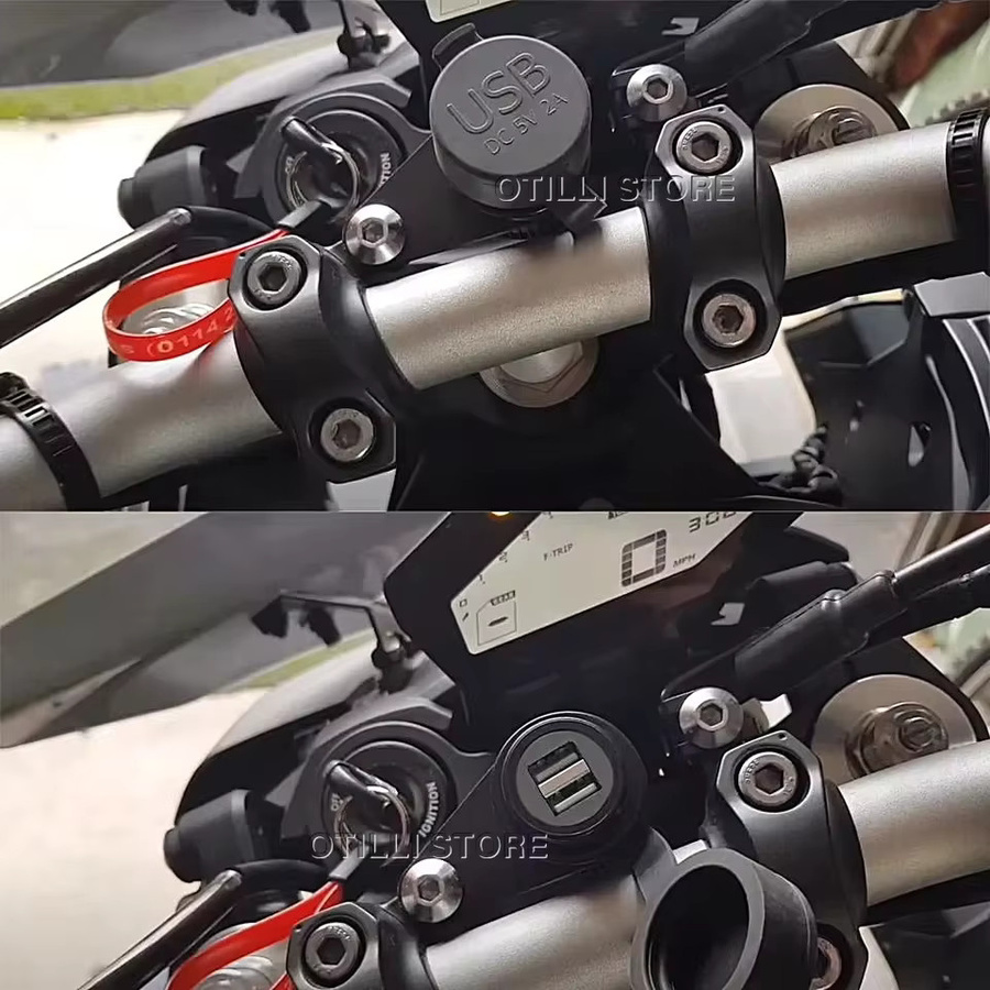 Wasserdichtes Motorrad-Ladegerät mit USB-C Anschluss für BMW R1250R R18 F900XR G310R F700GS F650GS F800GS in Schwarz - Bild 5
