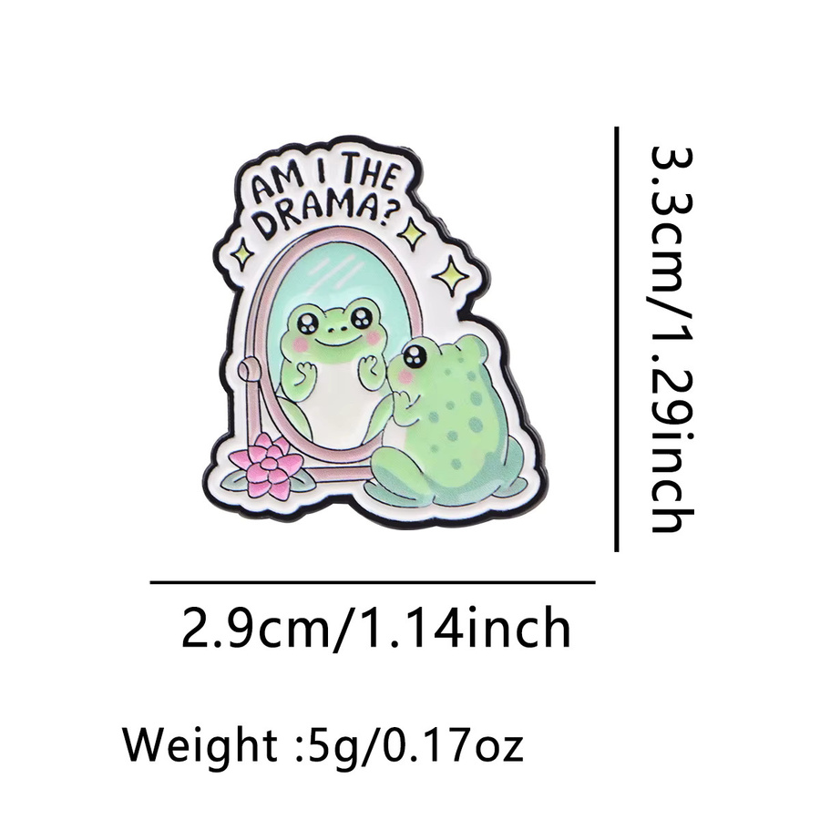 Anstecker Cartoon-Frosch Emaille, Metall, Kinder - Bild 2